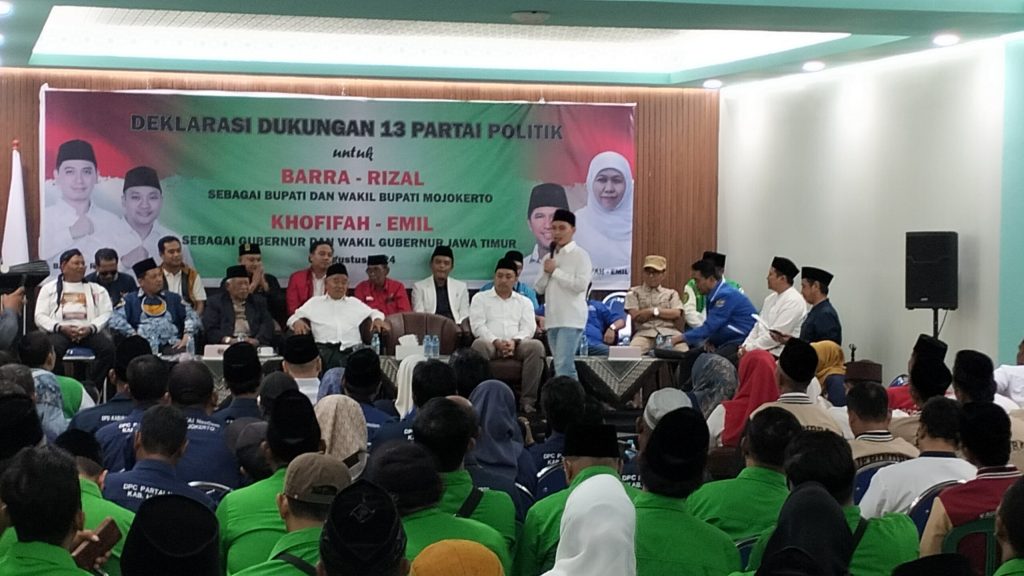Pasangan Barra-Rizal Didukung 13 Partai Maju Pilkada&nbsp;Mojokerto